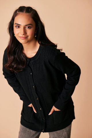 Ellena - Round Neck Cardigan Sweater