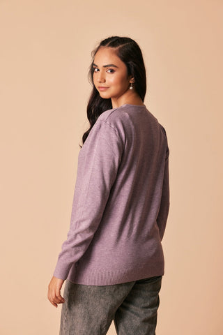 Ellena - V-Neck Pullover Sweater