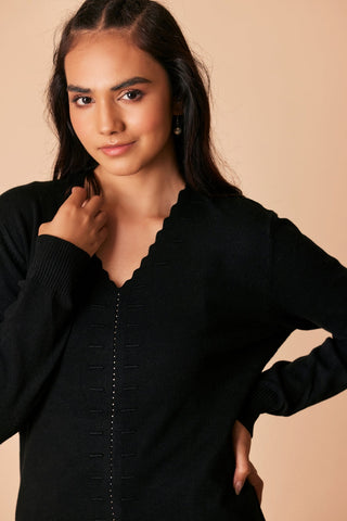 Ellena - V-Neck Pullover Sweater