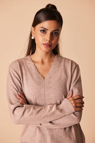 Ellena - V-Neck Pullover Sweater