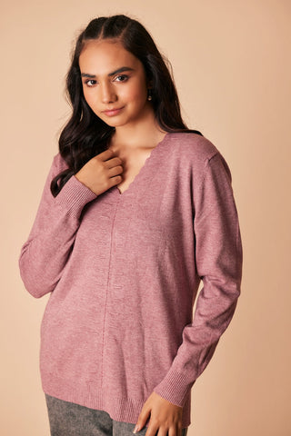 Ellena - V-Neck Pullover Sweater