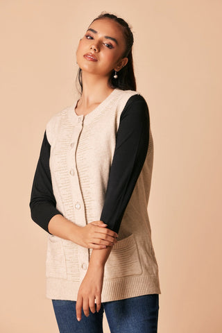 Ellena - Round Neck Cardigan Sweater