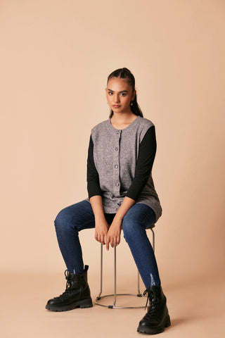 Ellena - Round Neck Cardigan Sweater