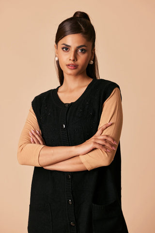 Ellena - Round Neck Cardigan Sweater