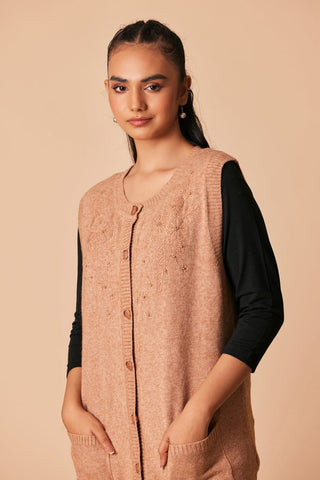 Ellena - Round Neck Cardigan Sweater