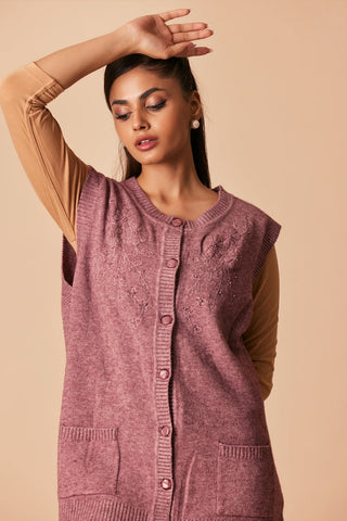 Ellena - Round Neck Cardigan Sweater