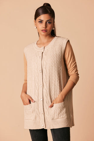 Ellena - Round Neck Cardigan Sweater