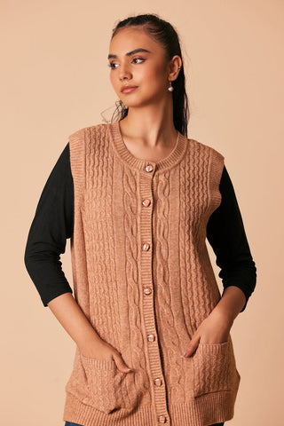 Ellena - Round Neck Cardigan Sweater