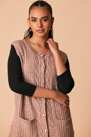 Ellena - Round Neck Cardigan Sweater