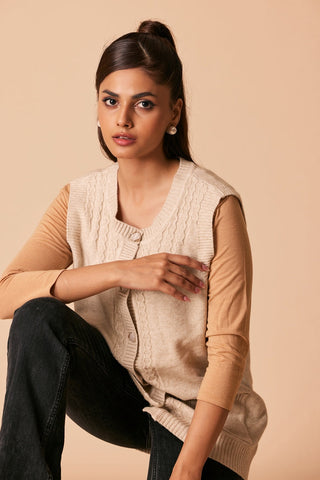 Ellena - Round Neck Cardigan Sweater