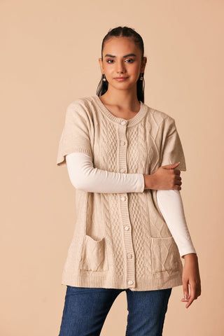 Ellena - Round Neck Cardigan Sweater