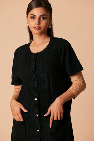 Ellena - Round Neck Cardigan Sweater