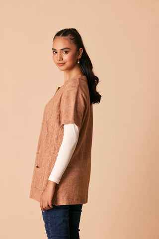 Ellena - Round Neck Cardigan Sweater