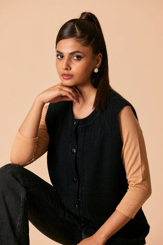 Ellena - Round Neck Cardigan Sweater