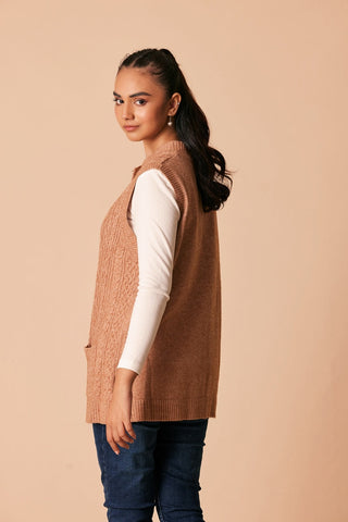 Ellena - Round Neck Cardigan Sweater