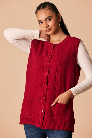 Ellena - Round Neck Cardigan Sweater