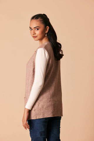 Ellena - Round Neck Cardigan Sweater