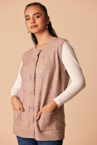 Ellena - Round Neck Cardigan Sweater