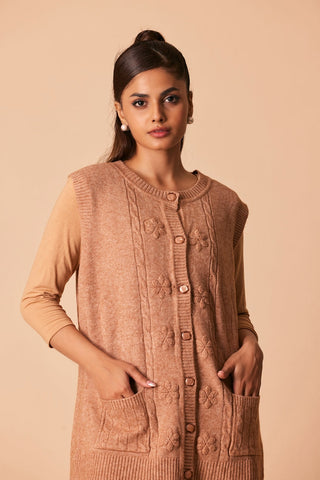 Ellena - Round Neck Cardigan Sweater