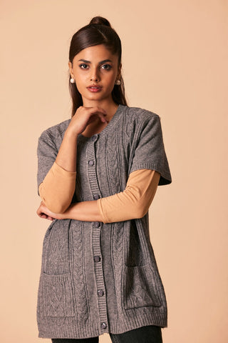 Ellena - Round Neck Cardigan Sweater