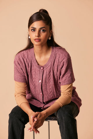 Ellena - Round Neck Cardigan Sweater