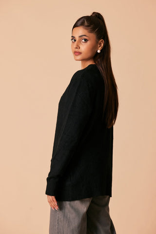 Ellena - Round Neck Cardigan Sweater