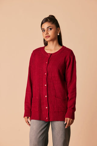 Ellena - Round Neck Cardigan Sweater