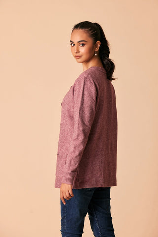 Ellena - Round Neck Cardigan Sweater