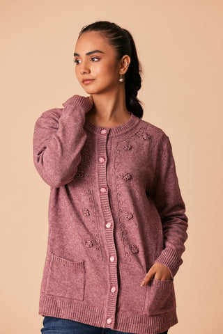 Ellena - Round Neck Cardigan Sweater