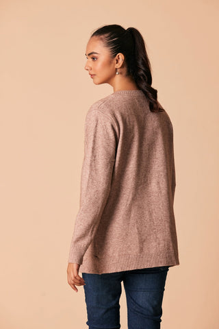 Ellena - Round Neck Cardigan Sweater