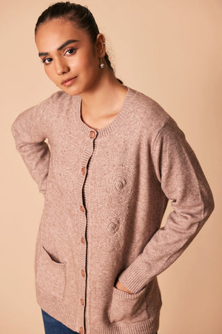 Ellena - Round Neck Cardigan Sweater