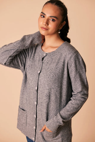 Ellena - Round Neck Cardigan Sweater