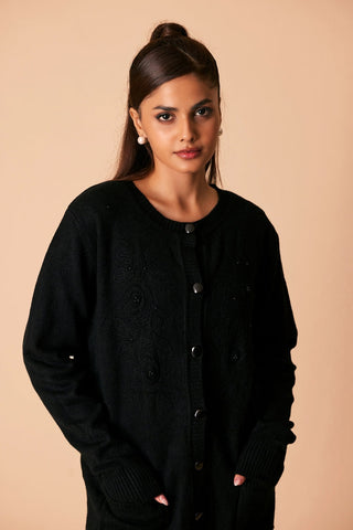 Ellena - Round Neck Cardigan Sweater