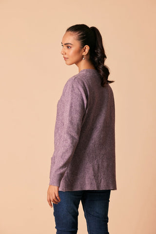 Ellena - Round Neck Cardigan Sweater