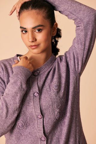 Ellena - Round Neck Cardigan Sweater