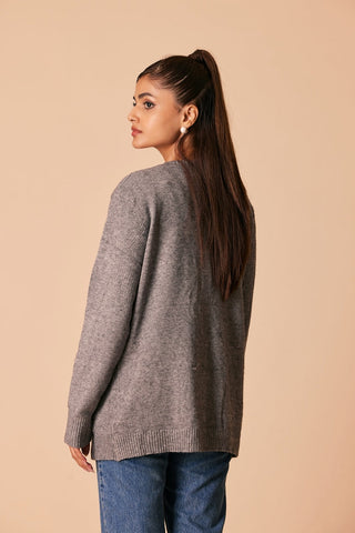 Ellena - Round Neck Cardigan Sweater