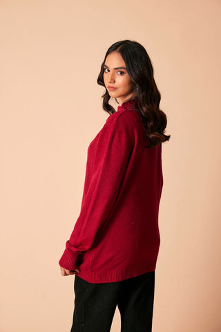 Ellena - Round Neck Pullover Sweater