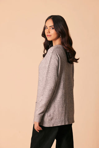 Ellena - Round Neck Cardigan Sweater