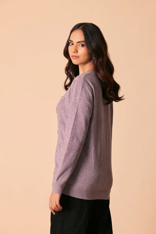 Ellena - Round Neck Cardigan Sweater