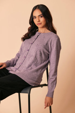 Ellena - Round Neck Cardigan Sweater