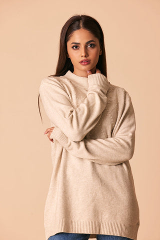 Ellena - Round Neck Pullover Sweater