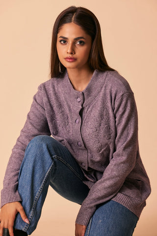 Ellena - Round Neck Cardigan Sweater