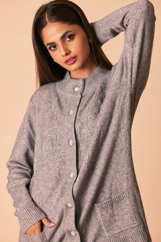 Ellena - Round Neck Cardigan Sweater