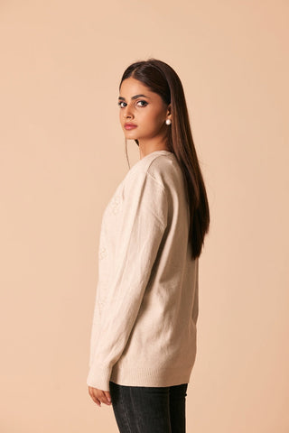 Ellena - Round Neck Cardigan Sweater