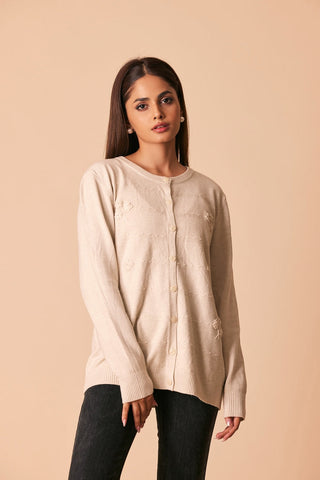 Ellena - Round Neck Cardigan Sweater