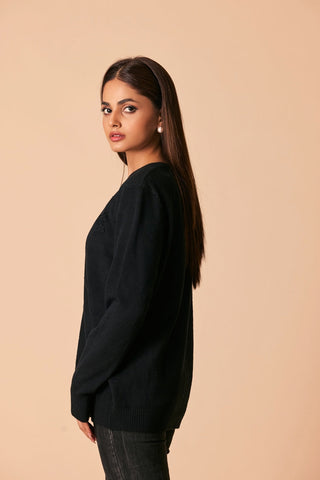 Ellena - Round Neck Cardigan Sweater