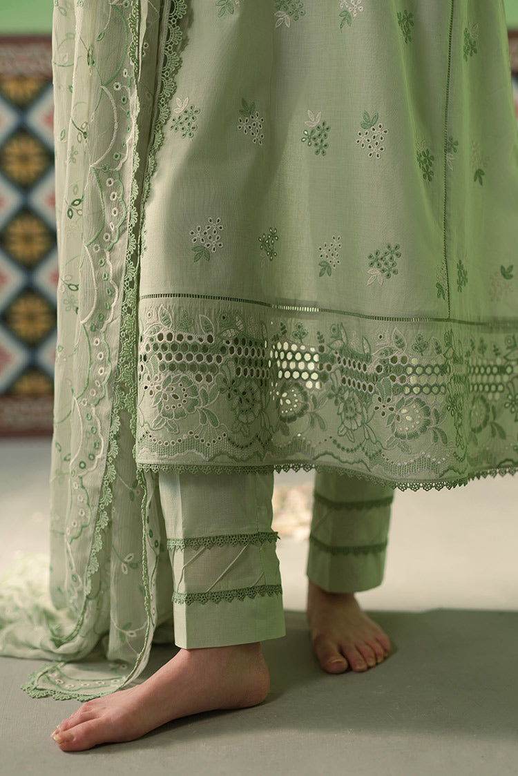 Picture of Cross Stitch - 3 Piece Chikankari Lawn Collection - Icy Mint - Available at Raja Sahib