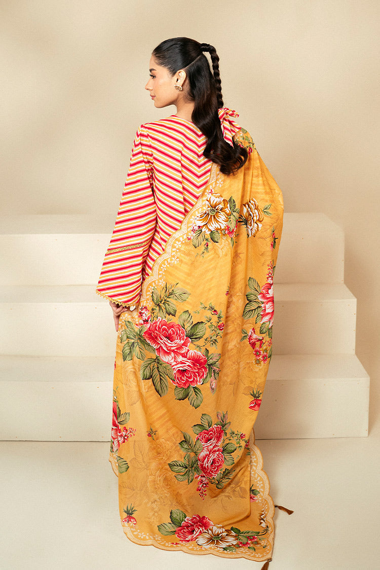 Picture of Cross Stitch - Daily Unstitched Lawn Collection - Golden Rosado - Available at Raja Sahib