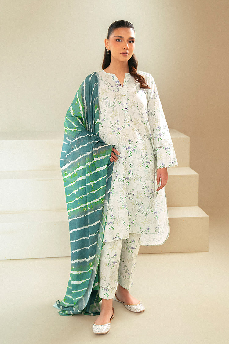 Picture of Cross Stitch - Daily Unstitched Lawn Collection - Laurel Mint - Available at Raja Sahib