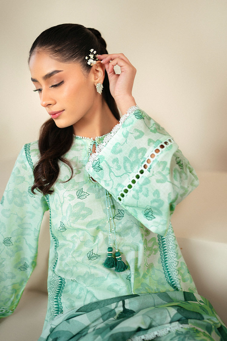 Picture of Cross Stitch - Daily Unstitched Lawn Collection - Minty Meadow - Available at Raja Sahib